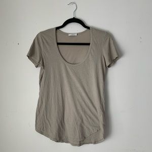 Aritzia | Talula tan relaxed “U-neckline” T-shirt